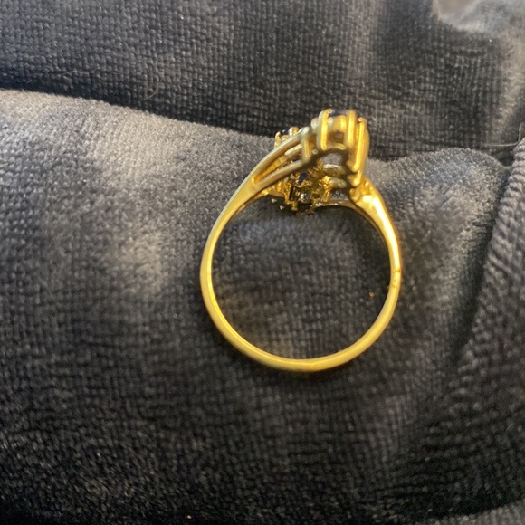 14k Gold Sapphire Diamond Ring size5.75 limited time live show price!! - Picture 5 of 7